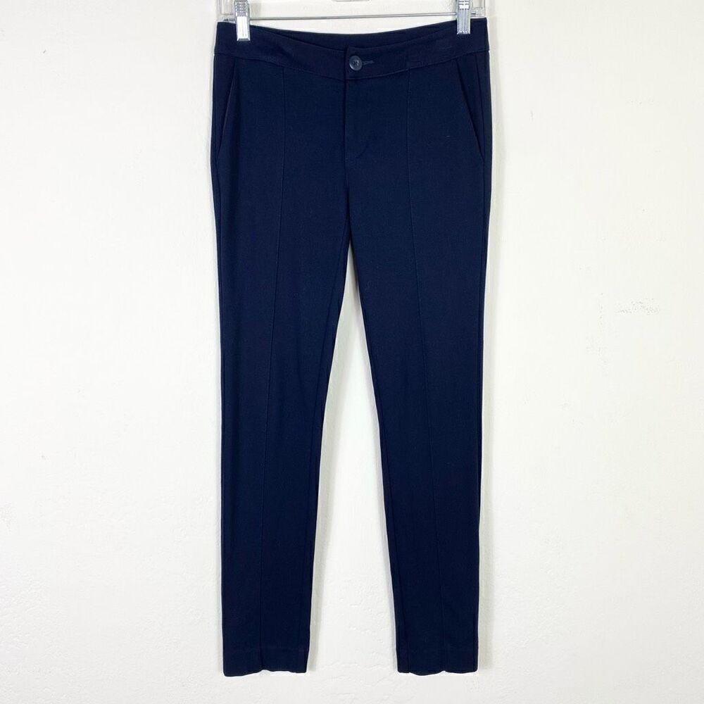 Cabi Capote #5073 Navy Blue Front Seam Skinny Fit Dress Pant Trousers Size 0